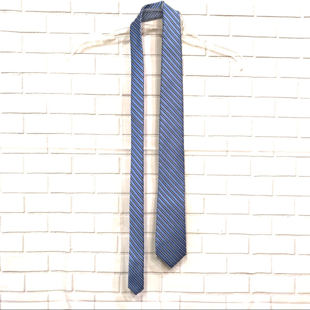 Chaps Blue Striped Tie - Picture 8 of 8